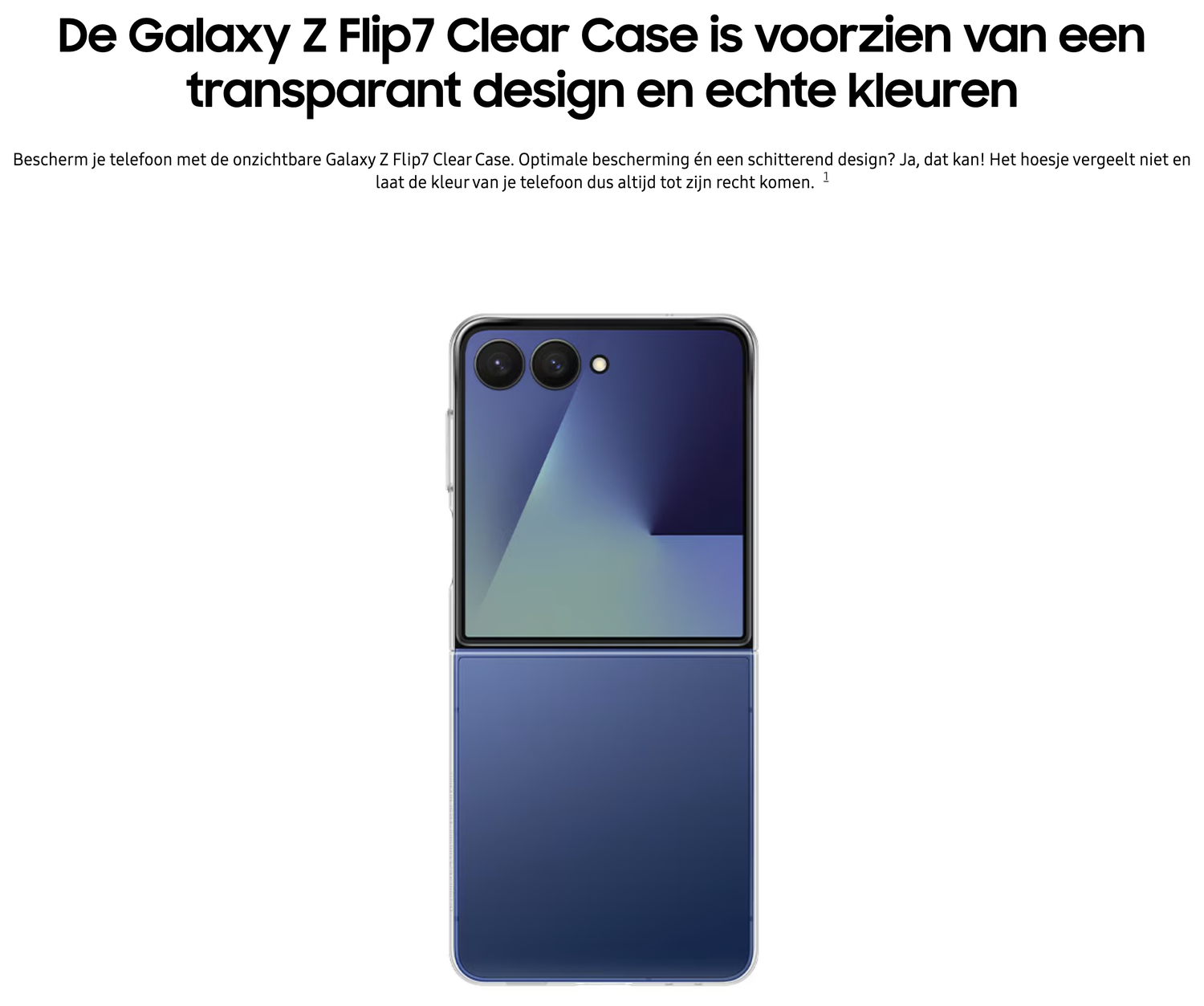 Origineel Samsung Galaxy Z Flip 7 Hoesje Clear Case Transparant afbeelding 4