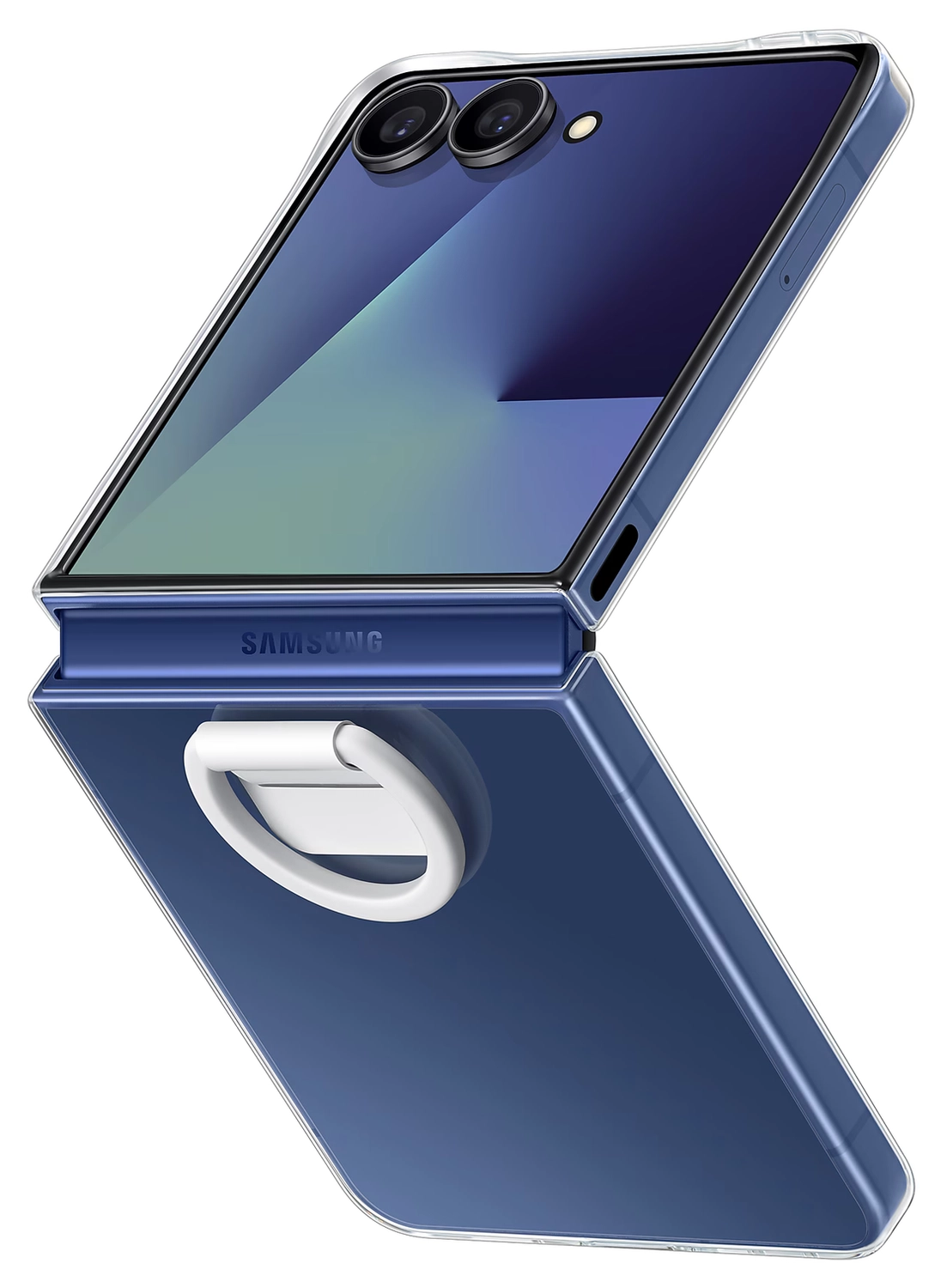 Origineel Samsung Galaxy Z Flip 7 Hoesje Clear Ring Case Transparant afbeelding 1