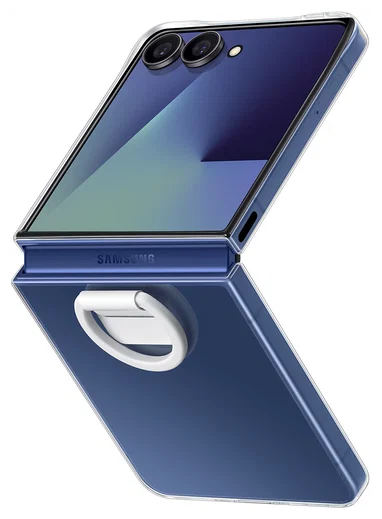 Origineel Samsung Galaxy Z Flip 7 Hoesje Clear Ring Case Transparant afbeelding 1