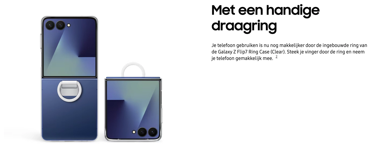 Origineel Samsung Galaxy Z Flip 7 Hoesje Clear Ring Case Transparant afbeelding 5