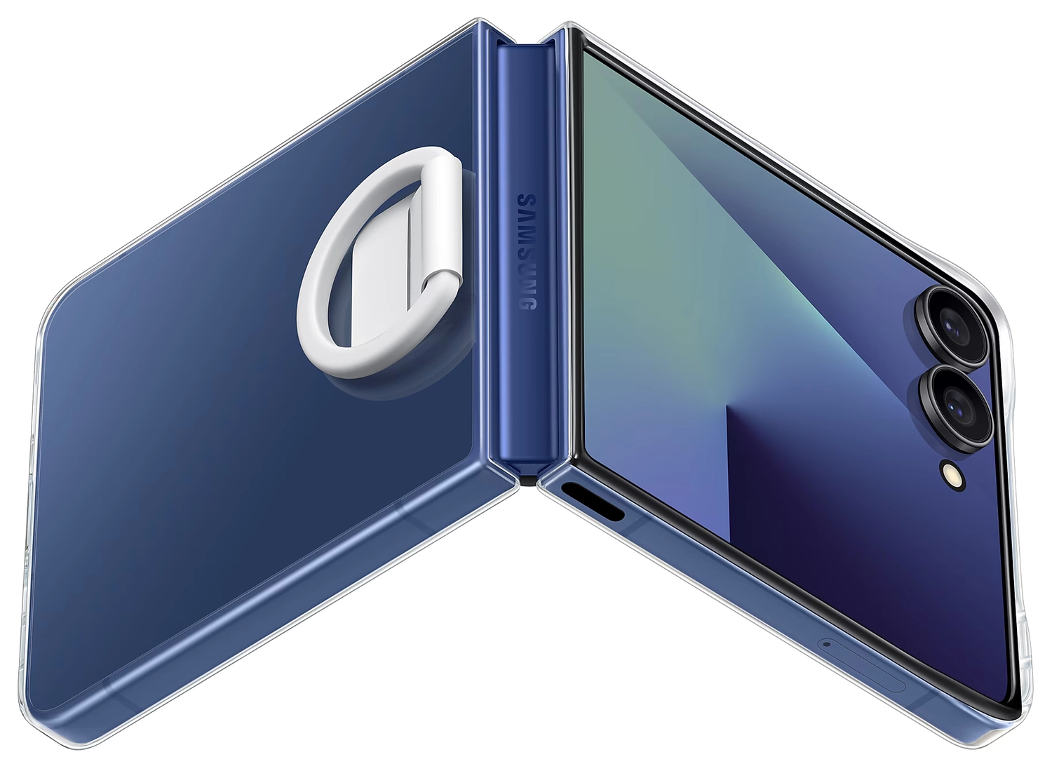 Origineel Samsung Galaxy Z Flip 7 Hoesje Clear Ring Case Transparant afbeelding 8
