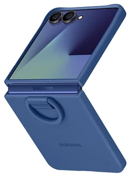 Origineel Samsung Galaxy Z Flip 7 Hoesje Ring Case Siliconen Blauw