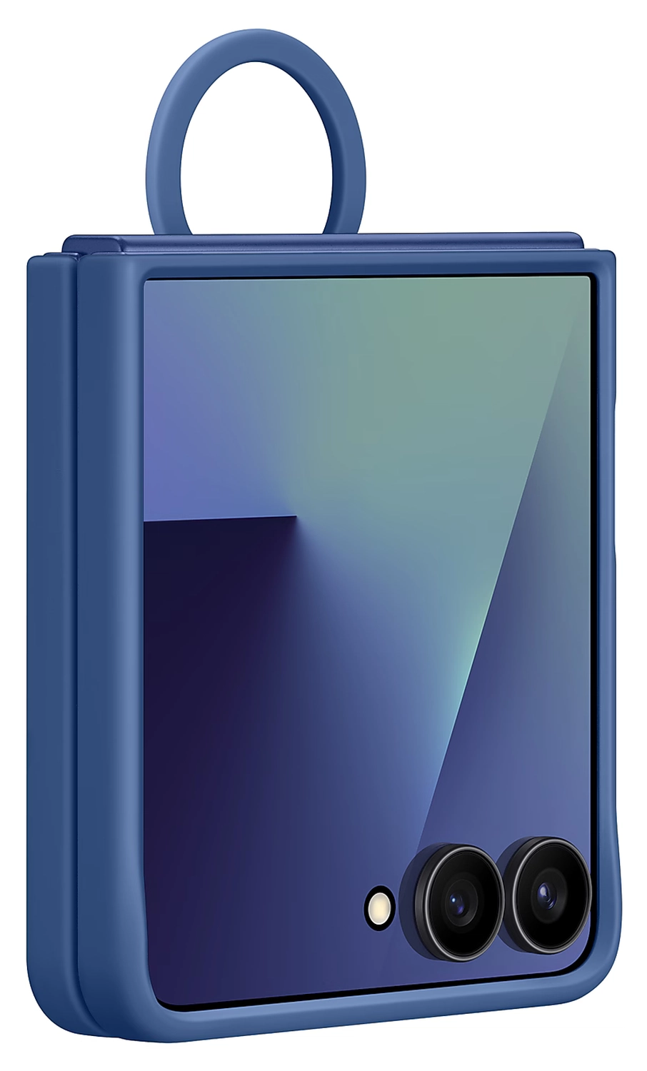Origineel Samsung Galaxy Z Flip 7 Hoesje Ring Case Siliconen Blauw afbeelding 10