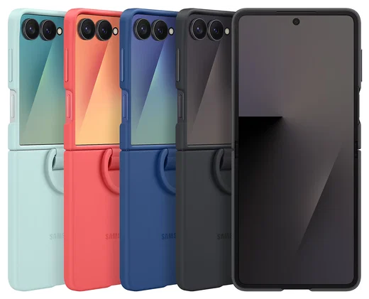 Origineel Samsung Galaxy Z Flip 7 Hoesje Ring Case Siliconen Blauw afbeelding 12