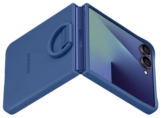 Origineel Samsung Galaxy Z Flip 7 Hoesje Ring Case Siliconen Blauw afbeelding 7