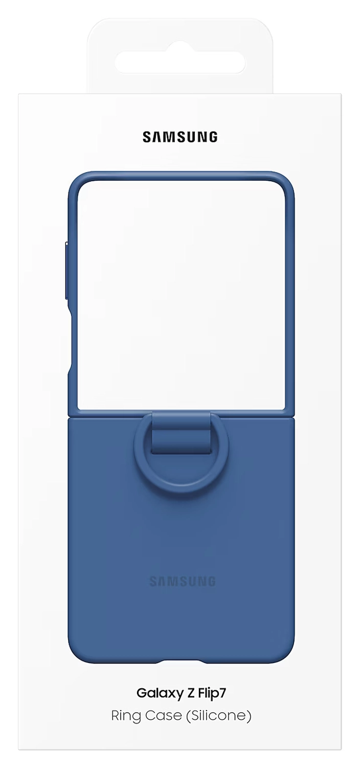 Origineel Samsung Galaxy Z Flip 7 Hoesje Ring Case Siliconen Blauw afbeelding 8