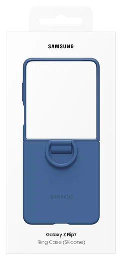 Origineel Samsung Galaxy Z Flip 7 Hoesje Ring Case Siliconen Blauw afbeelding 8