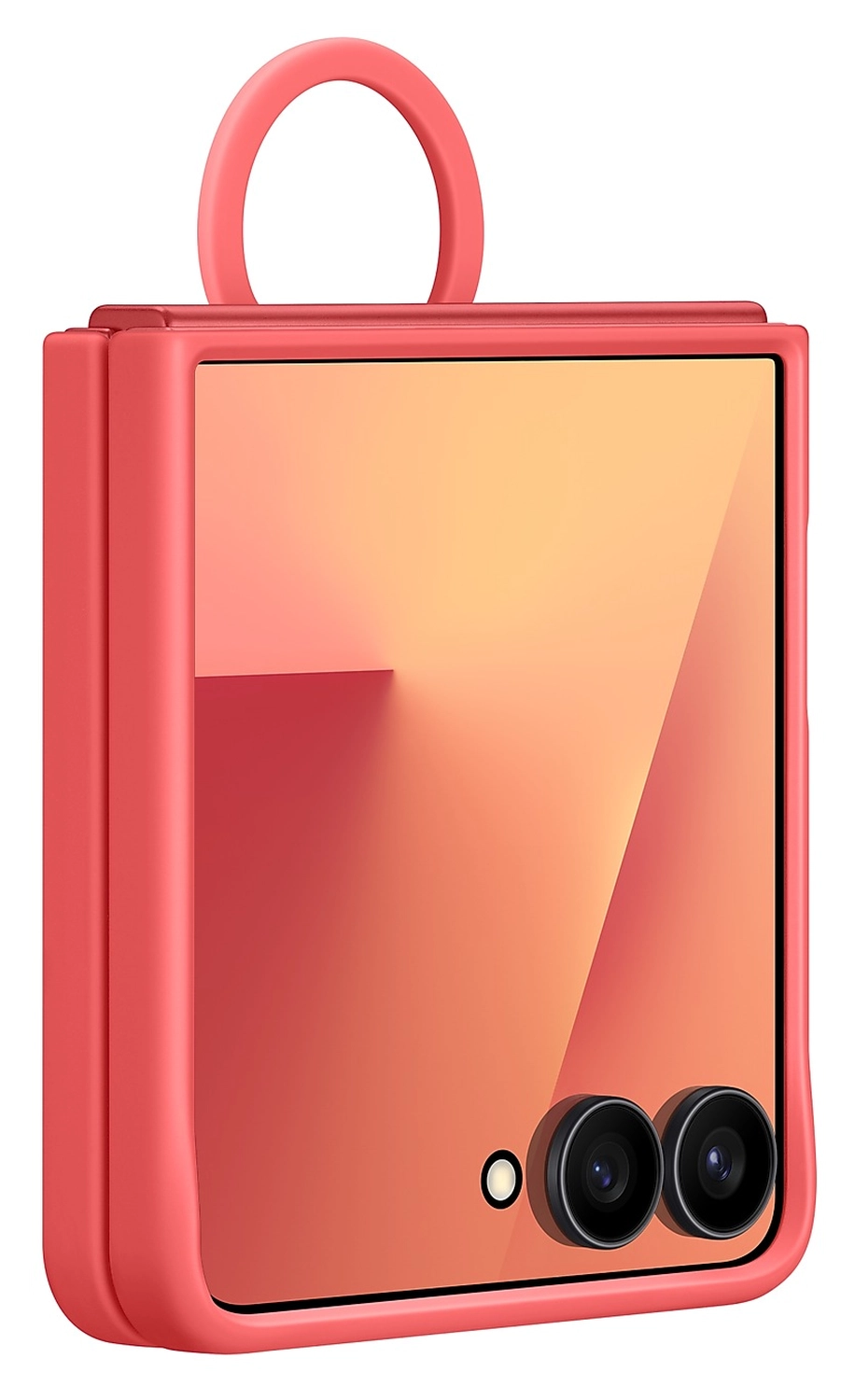 Origineel Samsung Galaxy Z Flip 7 Hoesje Ring Case Siliconen Rood afbeelding 10