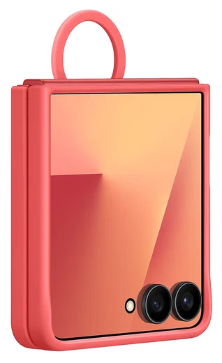 Origineel Samsung Galaxy Z Flip 7 Hoesje Ring Case Siliconen Rood afbeelding 10