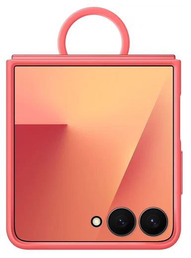 Origineel Samsung Galaxy Z Flip 7 Hoesje Ring Case Siliconen Rood afbeelding 2