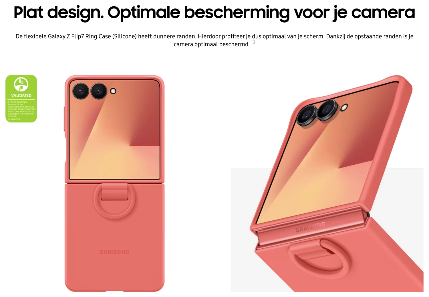 Origineel Samsung Galaxy Z Flip 7 Hoesje Ring Case Siliconen Rood afbeelding 4