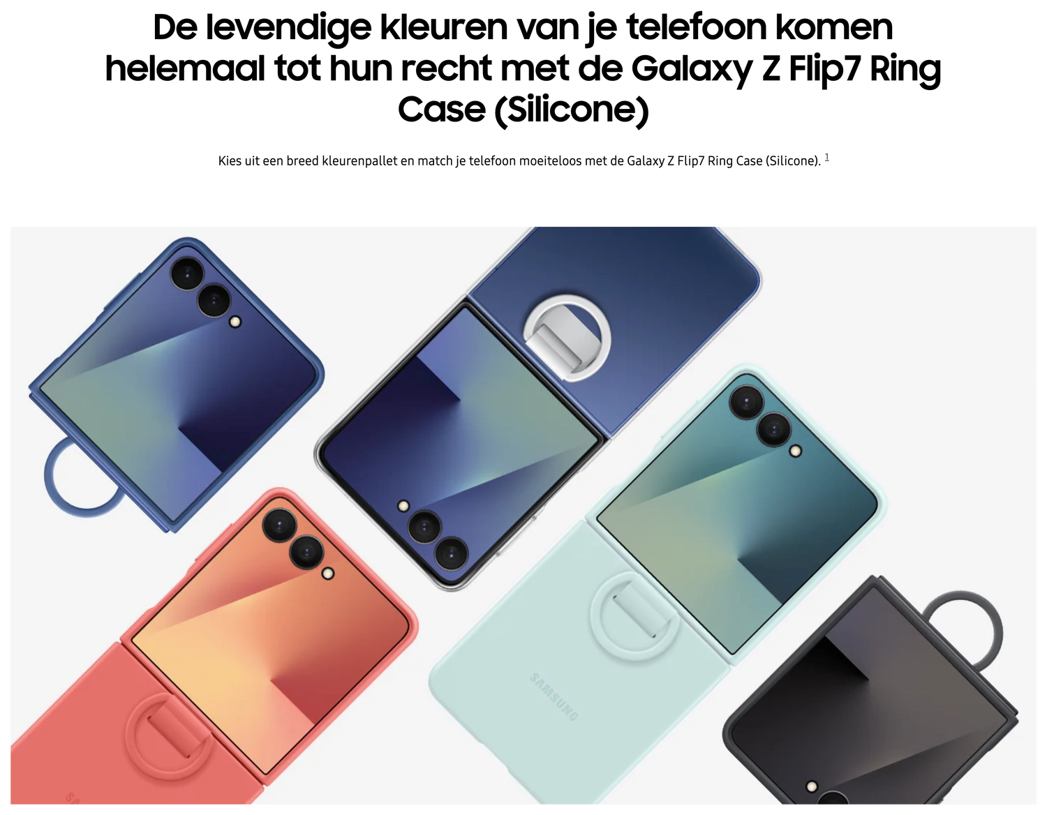 Origineel Samsung Galaxy Z Flip 7 Hoesje Ring Case Siliconen Rood afbeelding 6