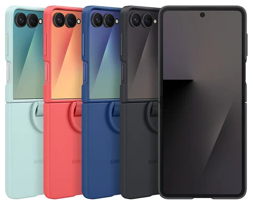 Origineel Samsung Galaxy Z Flip 7 Hoesje Ring Case Siliconen Rood afbeelding 7