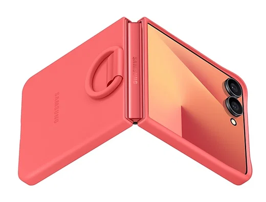 Origineel Samsung Galaxy Z Flip 7 Hoesje Ring Case Siliconen Rood afbeelding 8