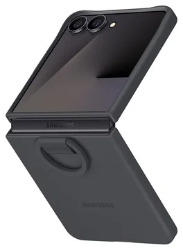 Origineel Samsung Galaxy Z Flip 7 Hoesje Ring Case Siliconen Zwart