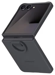 Origineel Samsung Galaxy Z Flip 7 Hoesje Ring Case Siliconen Zwart afbeelding