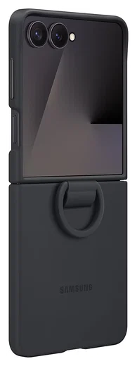 Origineel Samsung Galaxy Z Flip 7 Hoesje Ring Case Siliconen Zwart afbeelding 3