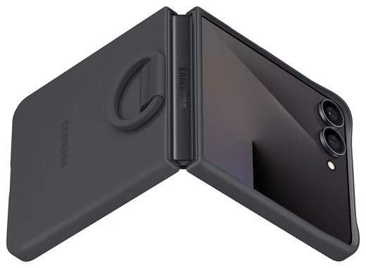 Origineel Samsung Galaxy Z Flip 7 Hoesje Ring Case Siliconen Zwart afbeelding 8