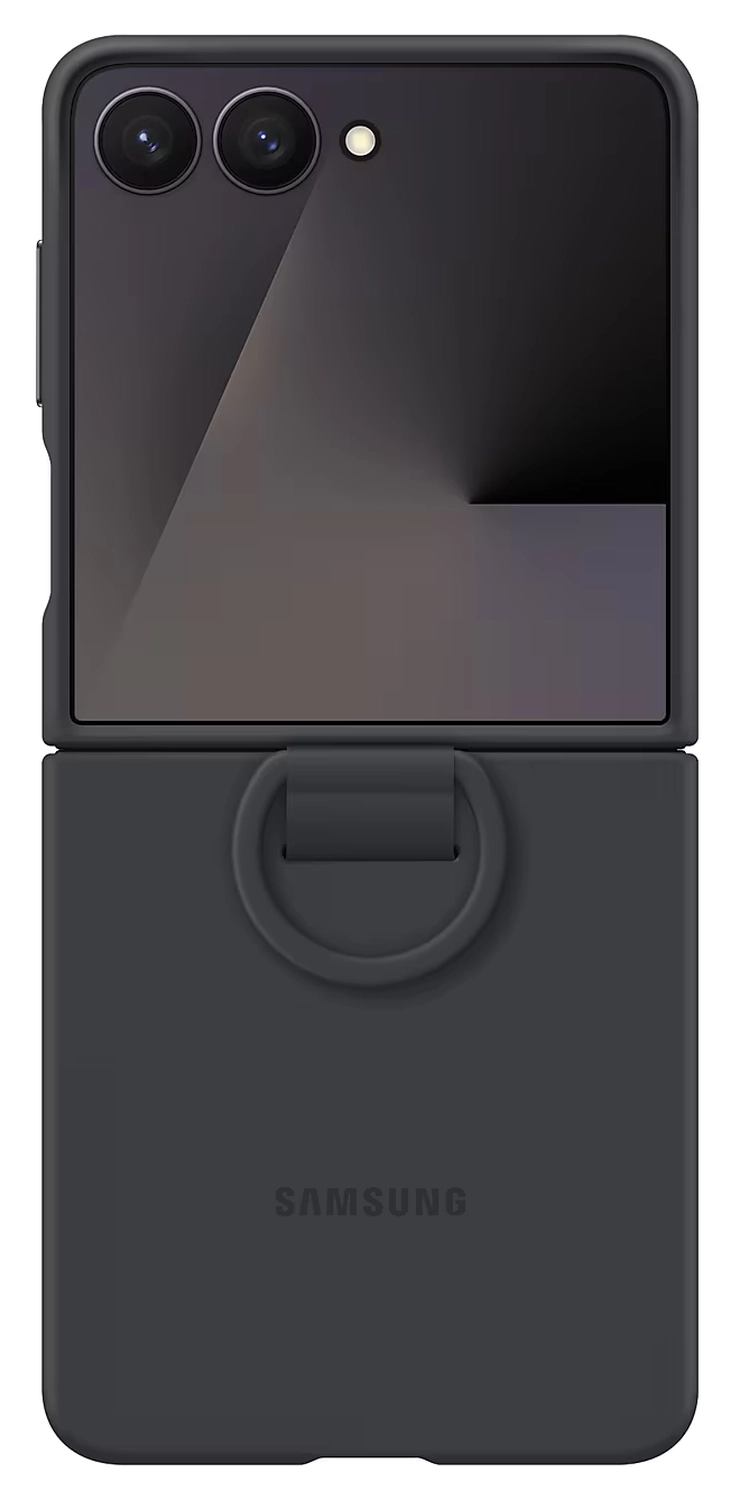 Origineel Samsung Galaxy Z Flip 7 Hoesje Ring Case Siliconen Zwart afbeelding 9