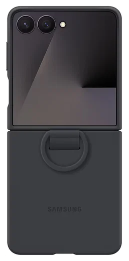 Origineel Samsung Galaxy Z Flip 7 Hoesje Ring Case Siliconen Zwart afbeelding 9