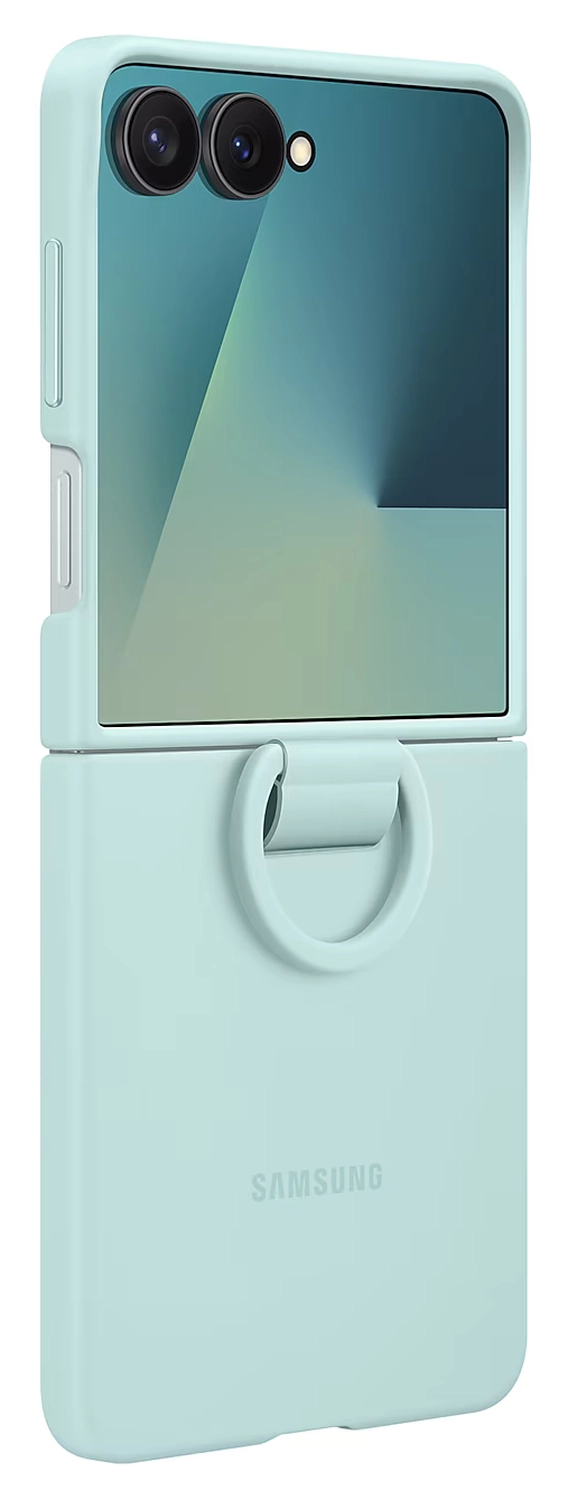 Origineel Samsung Galaxy Z Flip 7 Hoesje Ring Case Siliconen Mint afbeelding 3