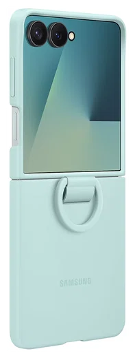Origineel Samsung Galaxy Z Flip 7 Hoesje Ring Case Siliconen Mint afbeelding 3