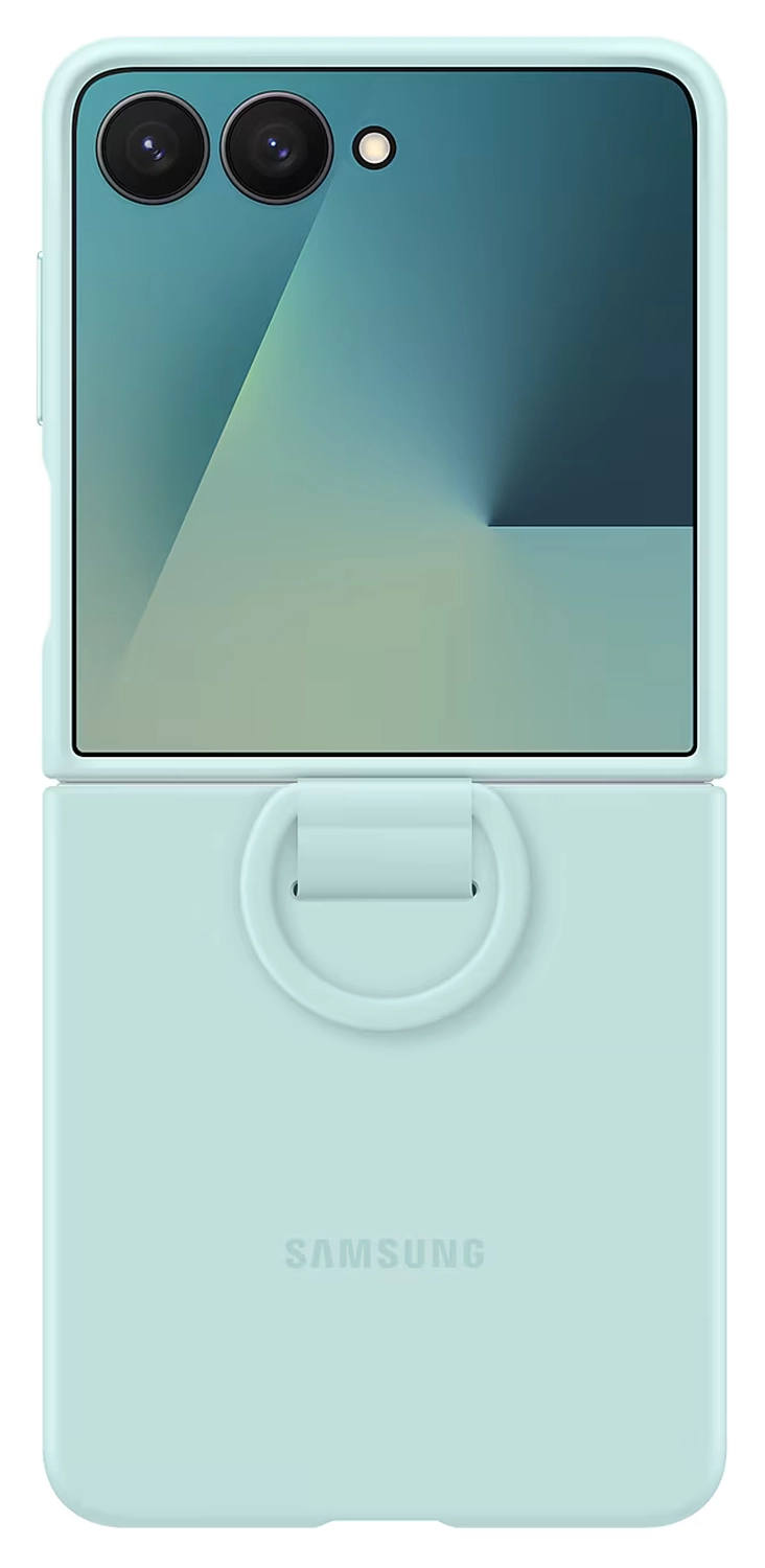 Origineel Samsung Galaxy Z Flip 7 Hoesje Ring Case Siliconen Mint afbeelding 8