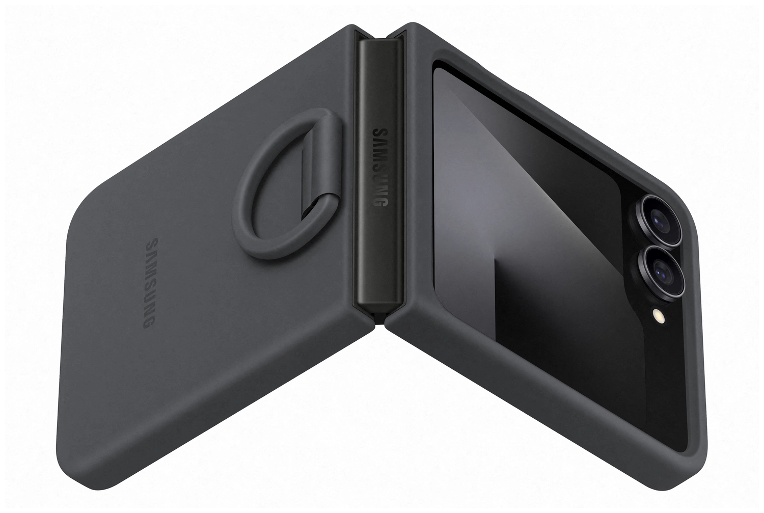 Origineel Samsung Galaxy Z Flip 7 FE Hoesje Silicone Case Back Cover Zwart afbeelding 2