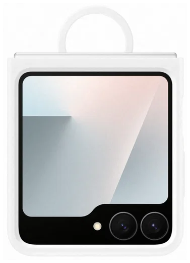 Origineel Samsung Galaxy Z Flip 7 FE / 6 Hoesje Silicone Case Back Cover Wit afbeelding 2
