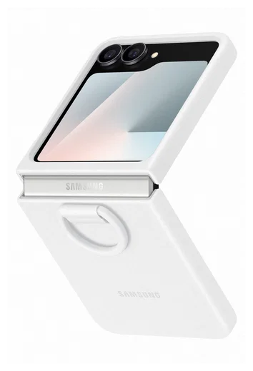 Origineel Samsung Galaxy Z Flip 7 FE / 6 Hoesje Silicone Case Back Cover Wit afbeelding 1