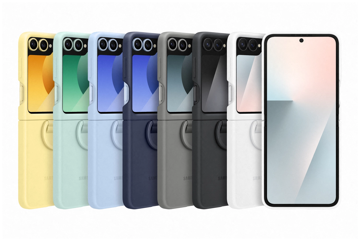 Origineel Samsung Galaxy Z Flip 7 FE / 6 Hoesje Silicone Case Back Cover Wit afbeelding 9