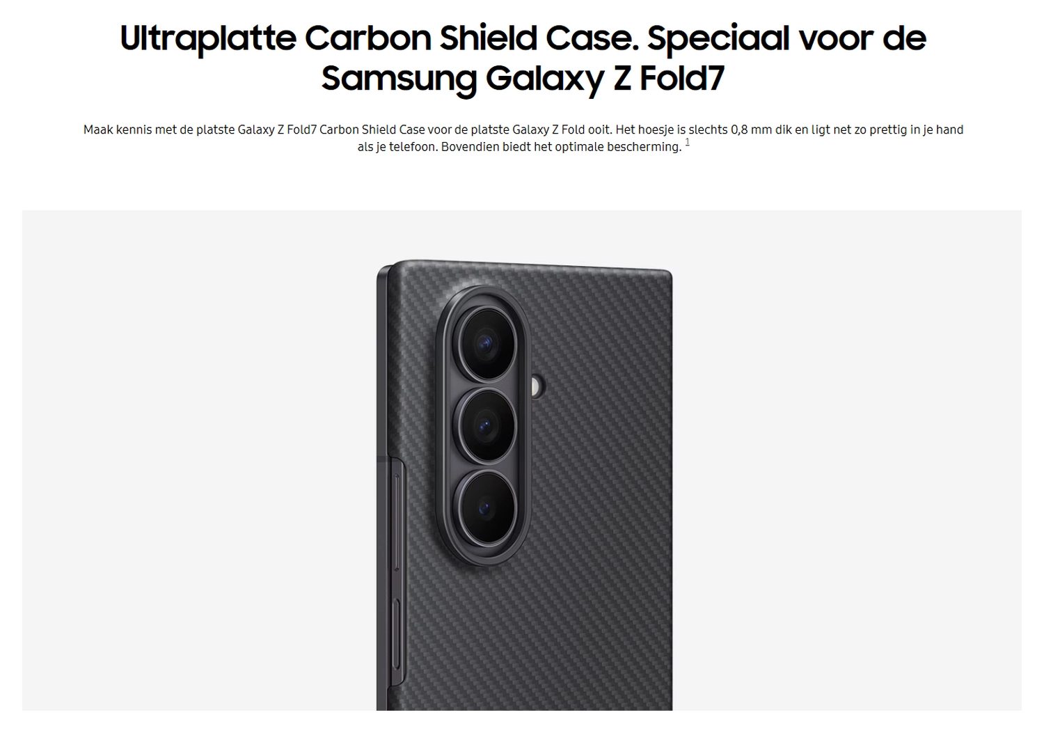 Origineel Samsung Galaxy Z Fold 7 Hoesje Carbon Shield Case Zwart afbeelding 6
