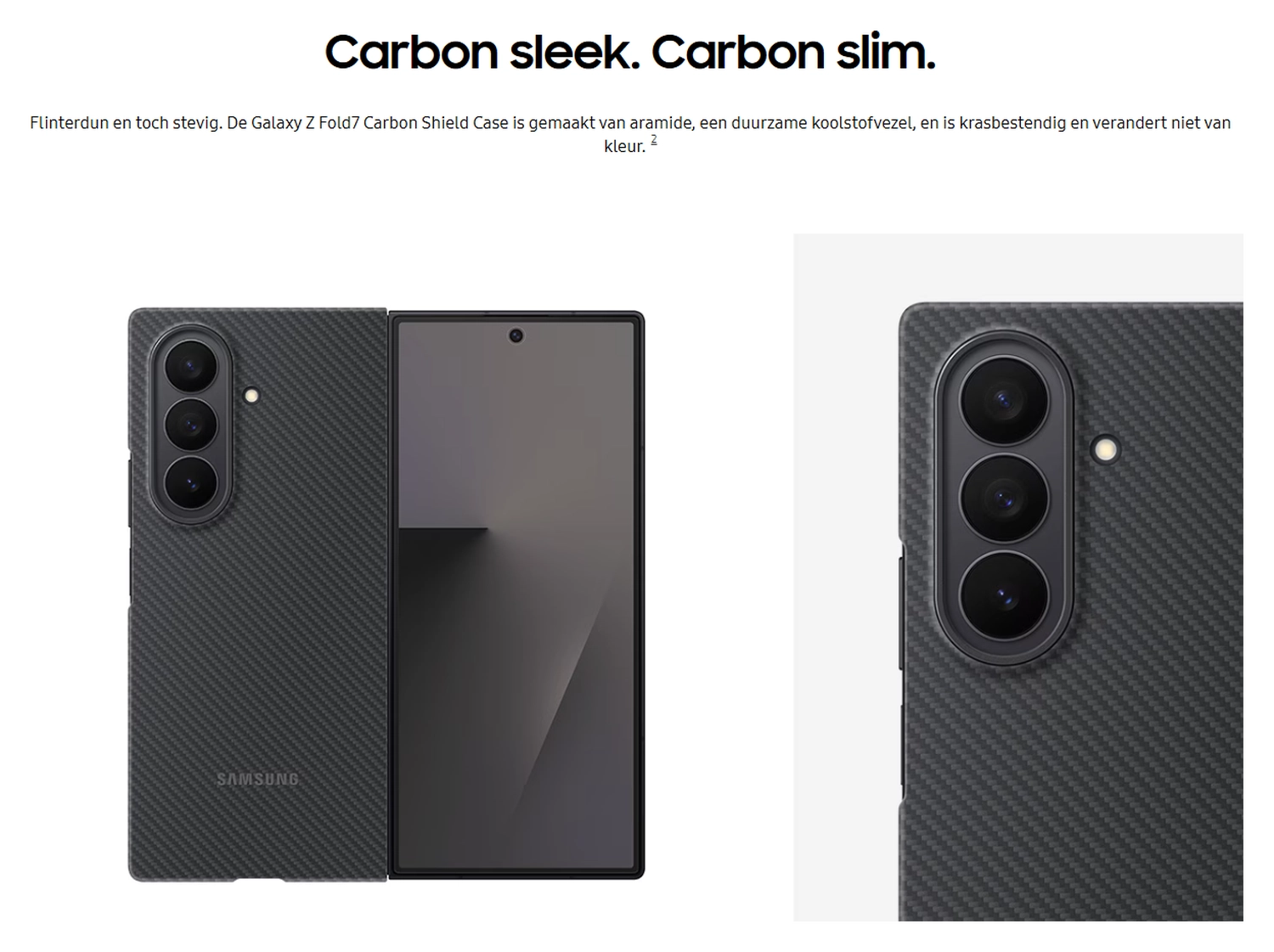 Origineel Samsung Galaxy Z Fold 7 Hoesje Carbon Shield Case Zwart afbeelding 7