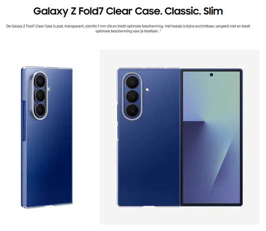 Origineel Samsung Galaxy Z Fold 7 Hoesje Clear Case Transparant afbeelding 6