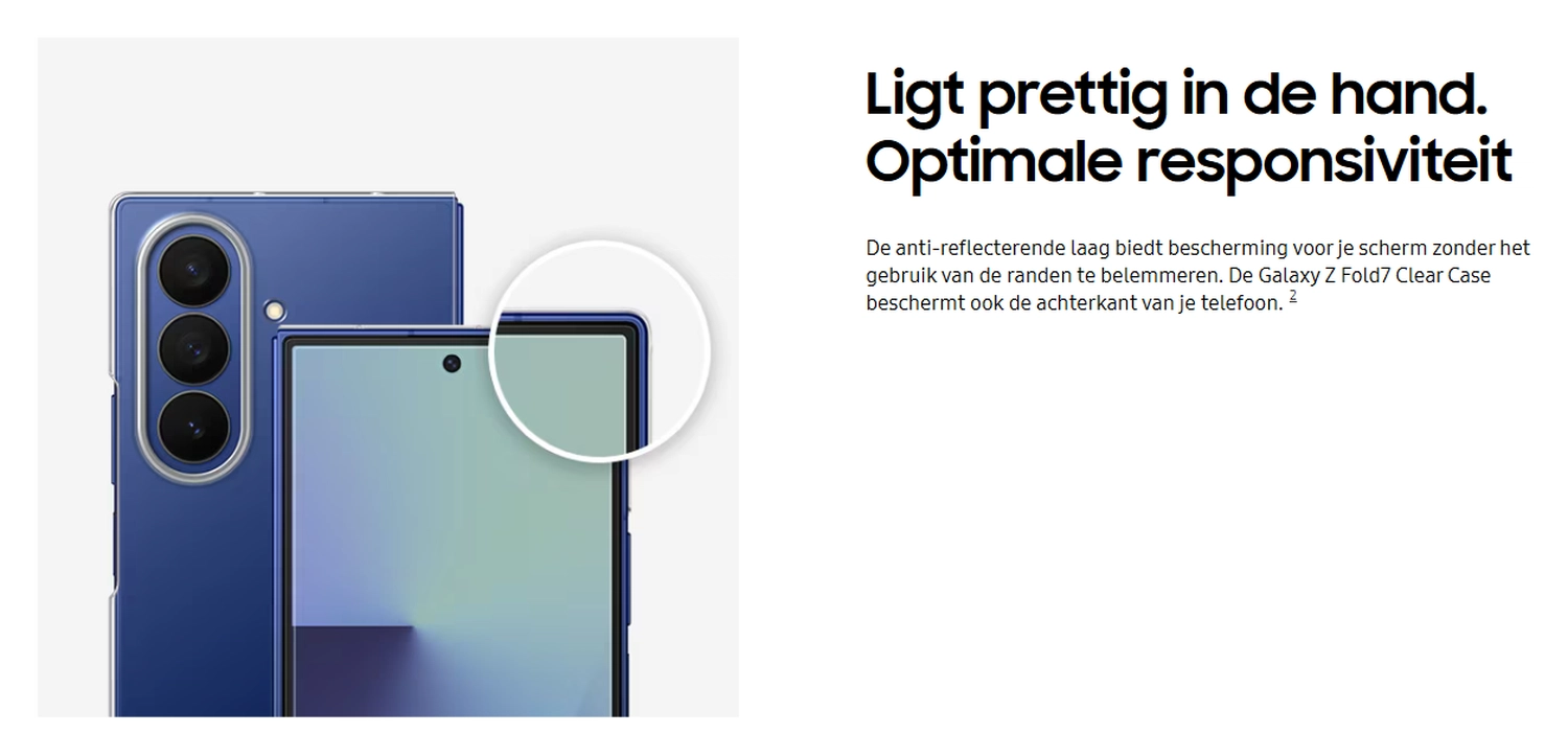 Origineel Samsung Galaxy Z Fold 7 Hoesje Clear Case Transparant afbeelding 7