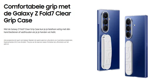 Origineel Samsung Galaxy Z Fold 7 Hoesje Clear Grip Case Transparent afbeelding 5