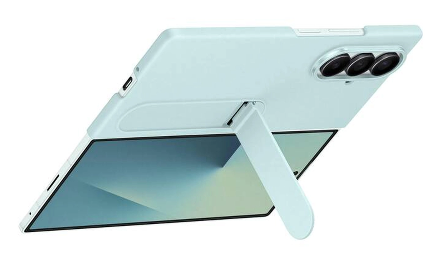 Origineel Samsung Galaxy Z Fold 7 Hoesje Silicone Case Back Cover Mint Groen afbeelding 4
