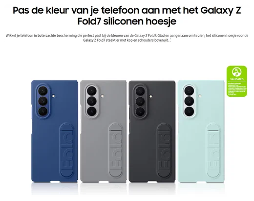 Origineel Samsung Galaxy Z Fold 7 Hoesje Silicone Case Back Cover Mint Groen afbeelding 7