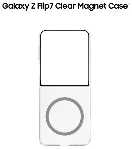 Origineel Samsung Galaxy Z Flip 7 Hoesje Clear Magnet Case Transparant afbeelding 3