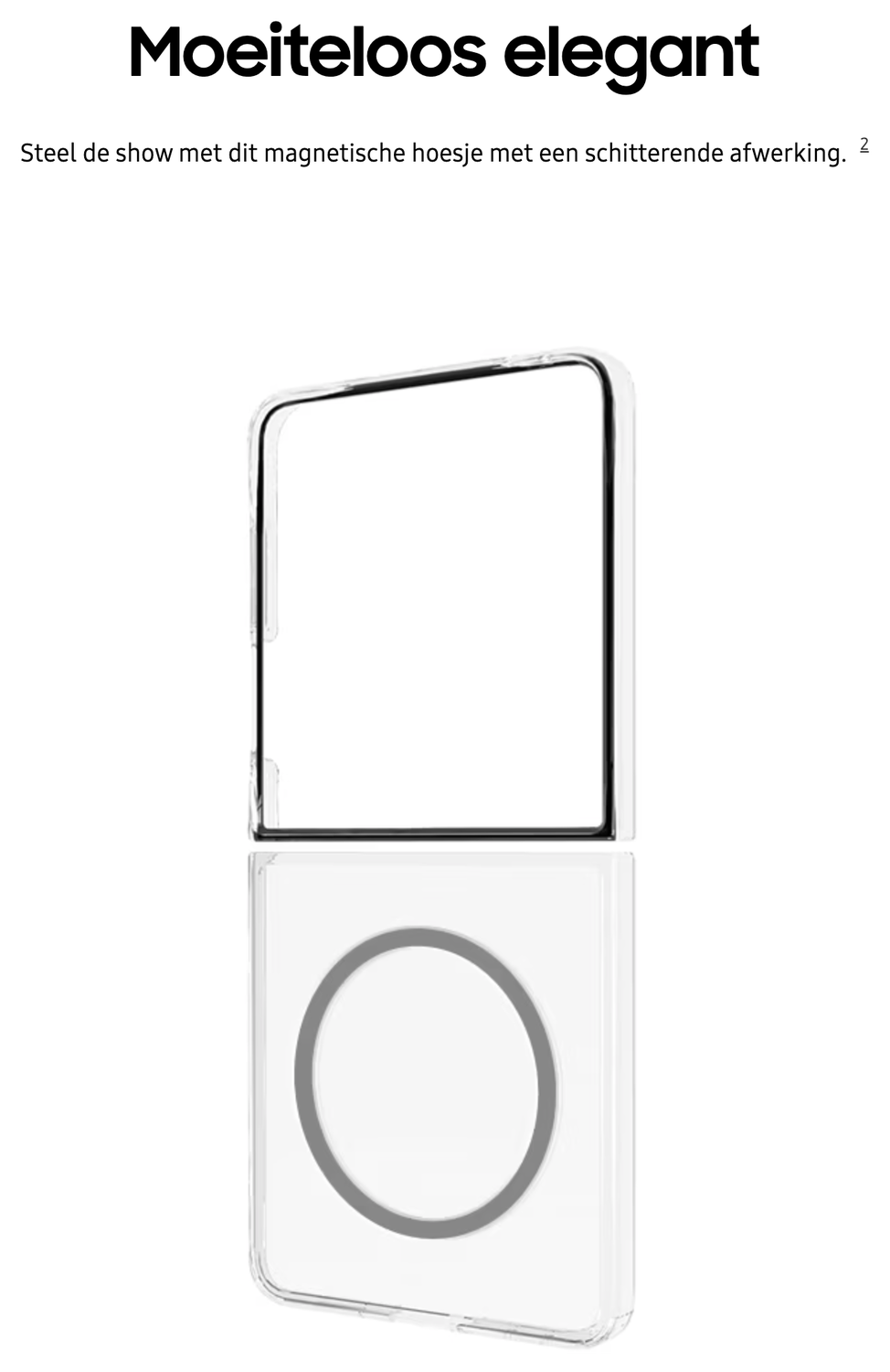 Origineel Samsung Galaxy Z Flip 7 Hoesje Clear Magnet Case Transparant afbeelding 4