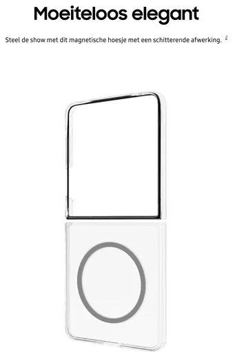 Origineel Samsung Galaxy Z Flip 7 Hoesje Clear Magnet Case Transparant afbeelding 4
