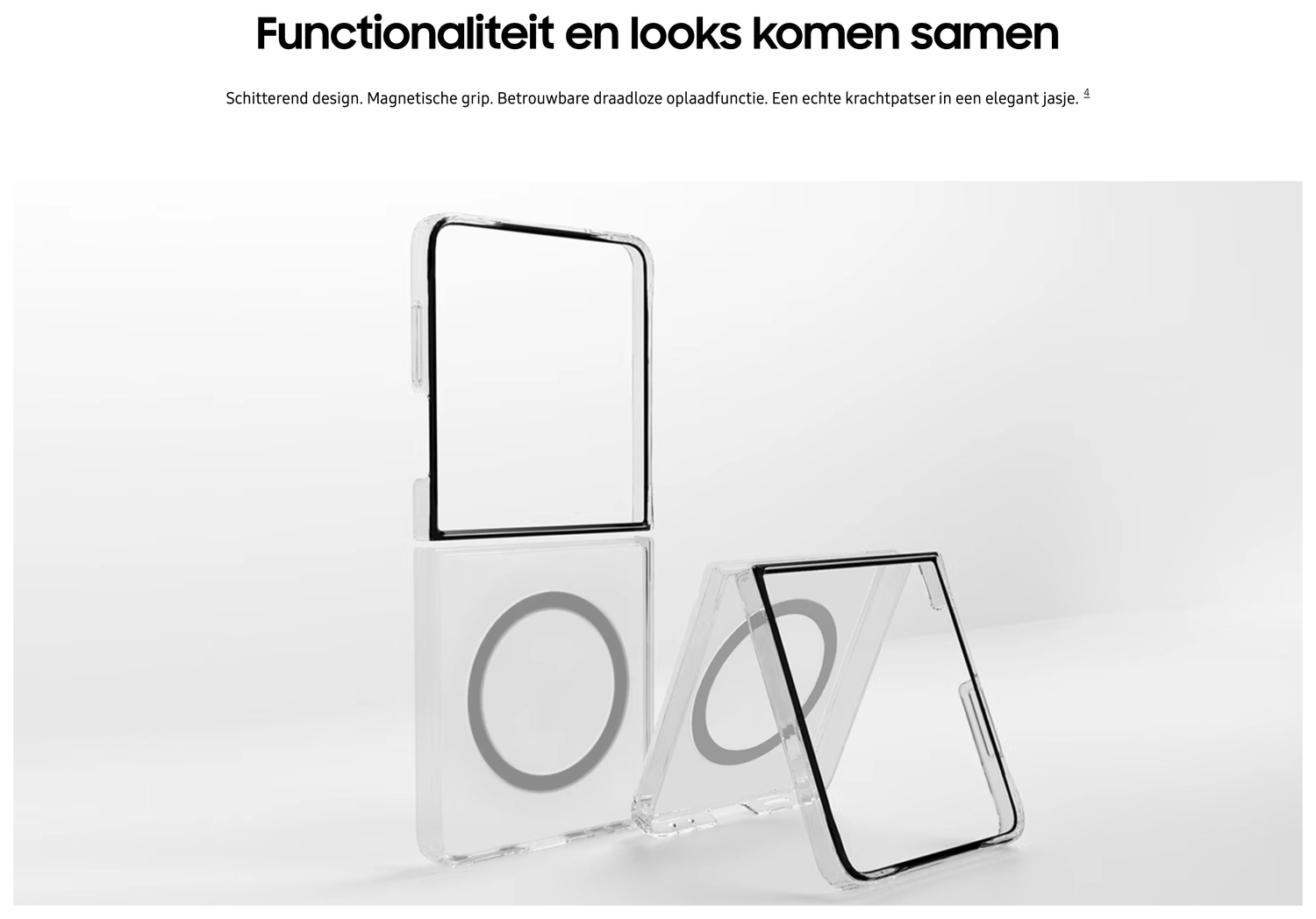 Origineel Samsung Galaxy Z Flip 7 Hoesje Clear Magnet Case Transparant afbeelding 6