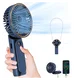 Draagbare Mini Hand Ventilator Oplaadbaar met Nekkoord Blauw afbeelding 1