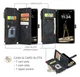 CaseMe C30 Apple iPhone 17 Hoesje Pasjeshouder Book Case Zwart afbeelding 3