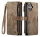 CaseMe C30 Apple iPhone 17 Hoesje Pasjeshouder Book Case Bruin afbeelding 1