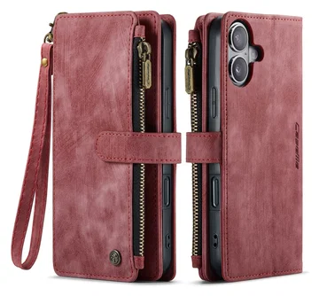 CaseMe C30 Apple iPhone 17 Hoesje Pasjeshouder Book Case Rood