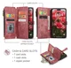 CaseMe C30 Apple iPhone 17 Hoesje Pasjeshouder Book Case Rood afbeelding 3