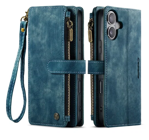 CaseMe C30 Apple iPhone 17 Hoesje Pasjeshouder Book Case Blauw afbeelding 1