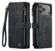 CaseMe C30 Apple iPhone 17 Pro Hoesje Pasjeshouder Book Case Zwart afbeelding 1