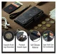CaseMe C30 Apple iPhone 17 Pro Hoesje Pasjeshouder Book Case Zwart afbeelding 8